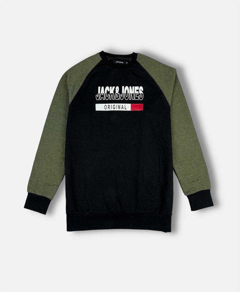 JCK & JONE Premium Cotton Sweatshirt Green&Black