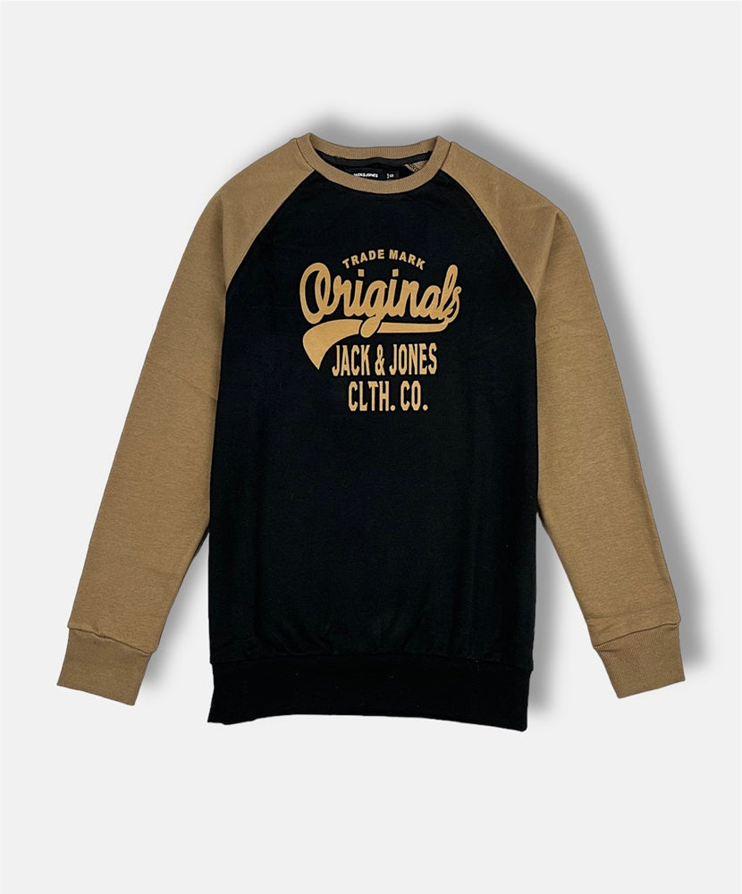 JCK & JONE Premium Cotton Sweatshirt (Camel&Black)