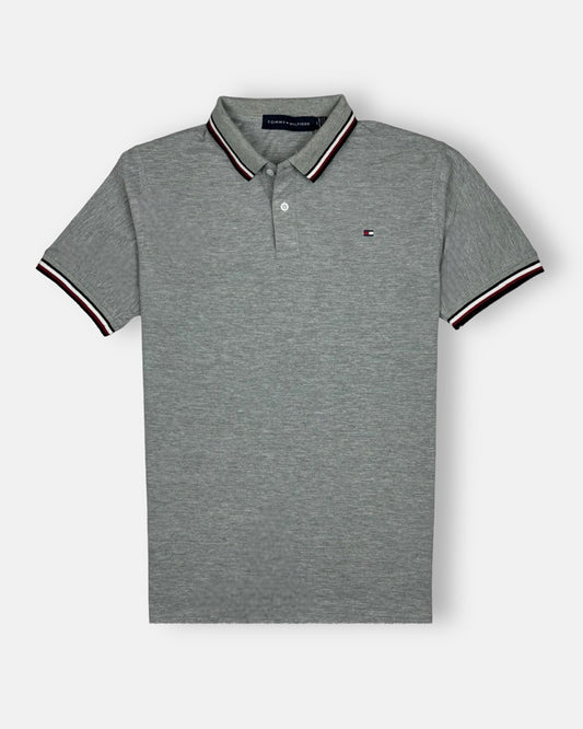 TH Premium Tipping Polo Shirt (Heather Grey)