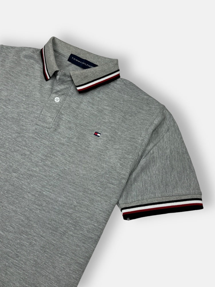 TH Premium Tipping Polo Shirt (Heather Grey)