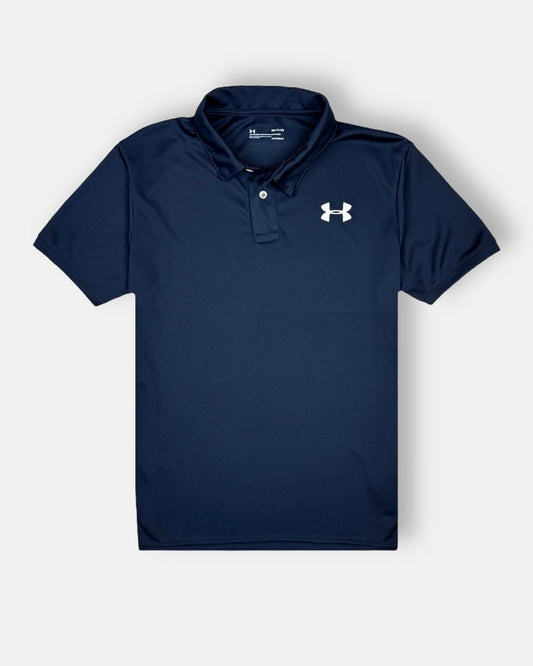 UA Imported Mesh Dri Fit Polo Shirt (Navy Blue)