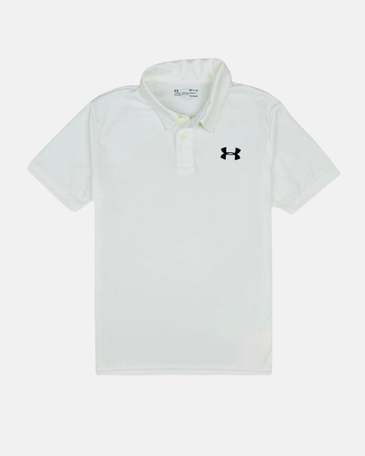 UA Imported Mesh Dri Fit Polo Shirt (Off-White)