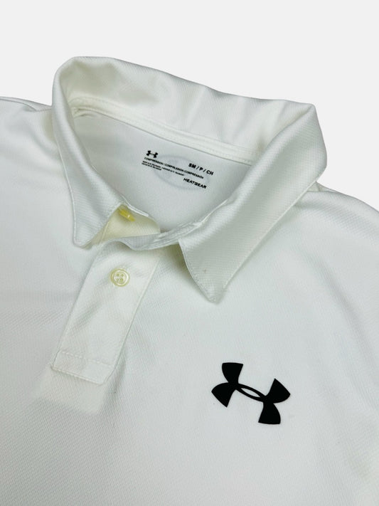 UA Imported Mesh Dri Fit Polo Shirt (Off-White)