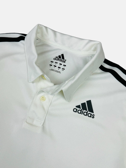 ADDAS Imported Mesh Dri Fit Polo Shirt (Off-White)