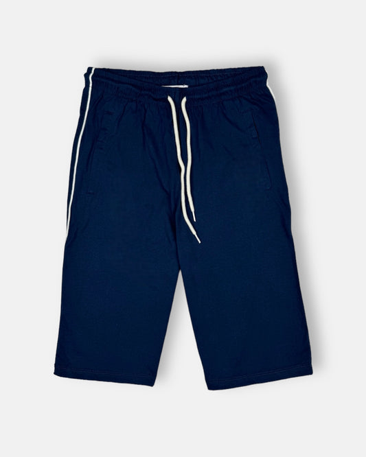 BRSHKA Premium Cotton 3Quater Shorts (Navy Blue)