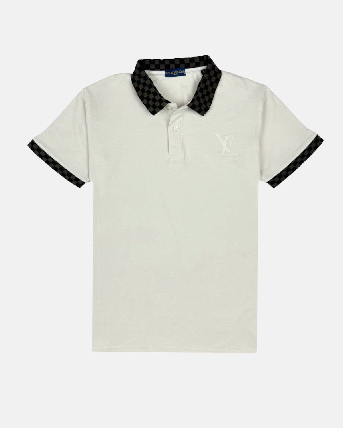 L.V Premium Tipped Colar Polo Shirt (Stone)