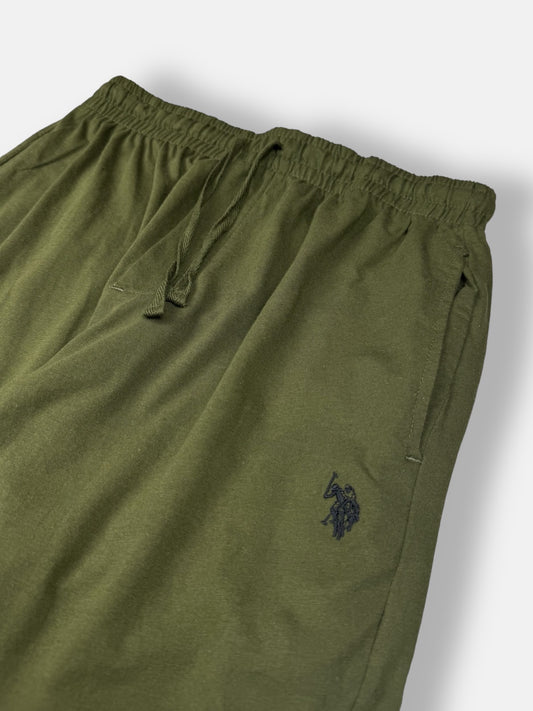US PLO Premium Cotton Jersey Summer Trouser (Olive Green)