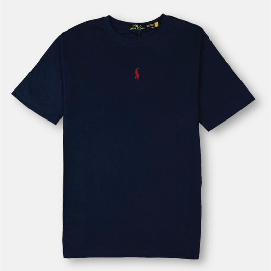 RL Premium Cotton Small Pony T-shirt (Navy Blue)