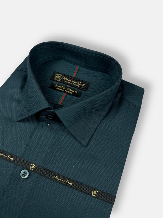 Mussimo Duti Imported Formal Shirt Dobby (Dark Teal)