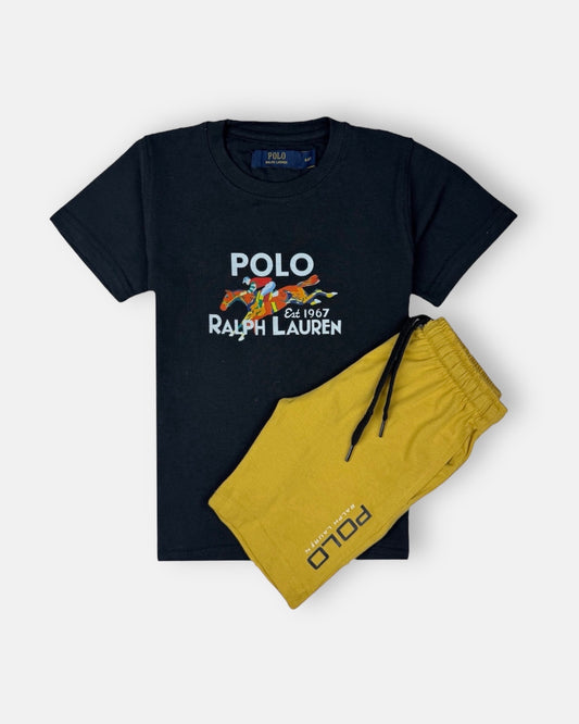 RL Premium Polo Kids Twinset (Black/Mustard)