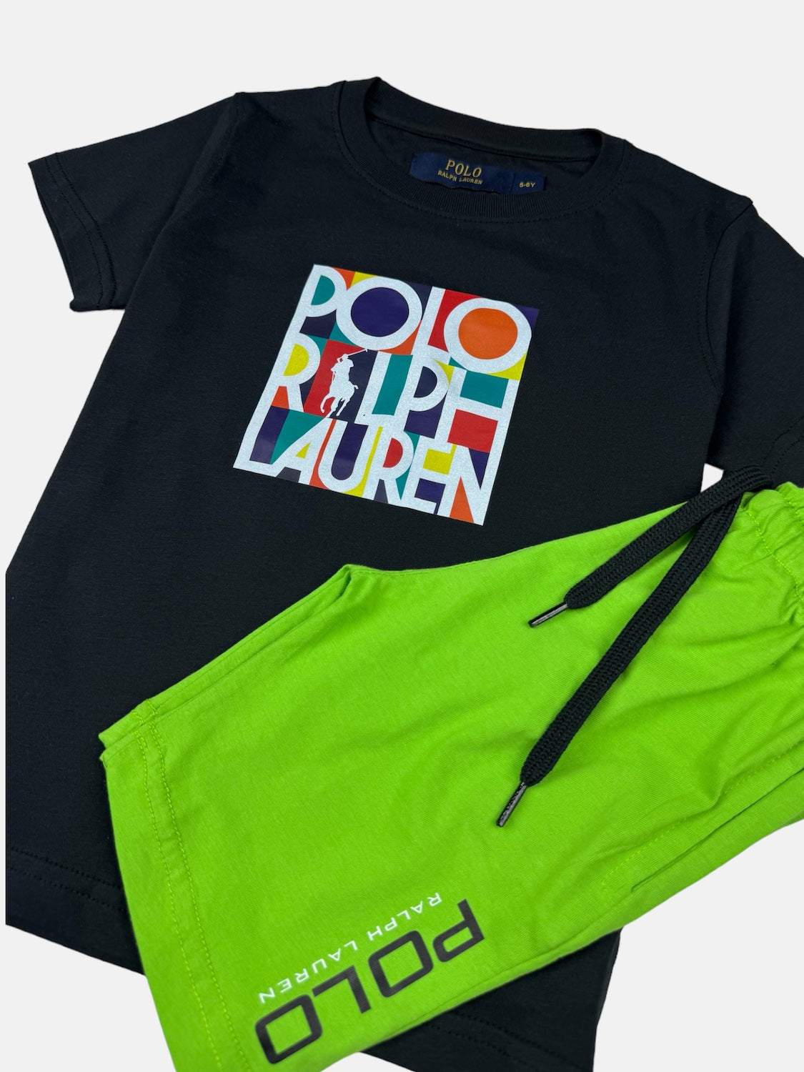 RL Premium Multi Polo Kids Twinset (Black/Green)