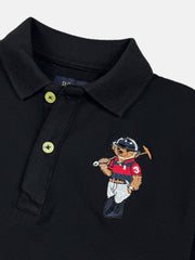 RL Kids Premium Bear Polo Shirt (Black)