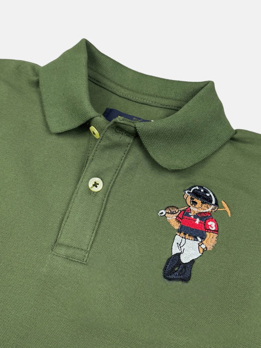 RL Kids Premium Bear Polo Shirt (Green)