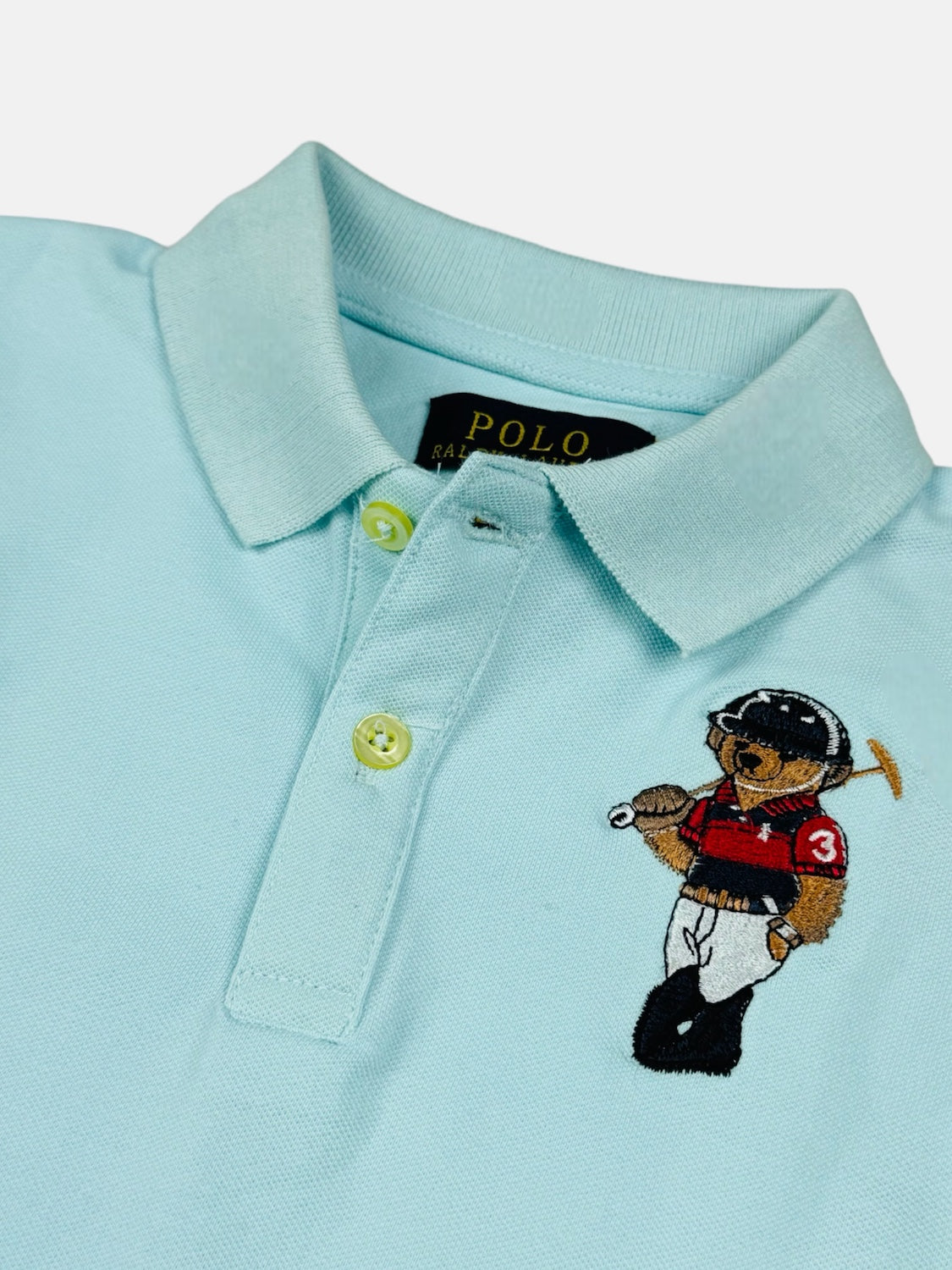 RL Kids Premium Bear Polo Shirt (Sky Blue)