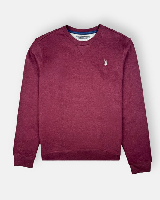 US PLO Original Cotton Fleece Sweatshirt (Maroon)