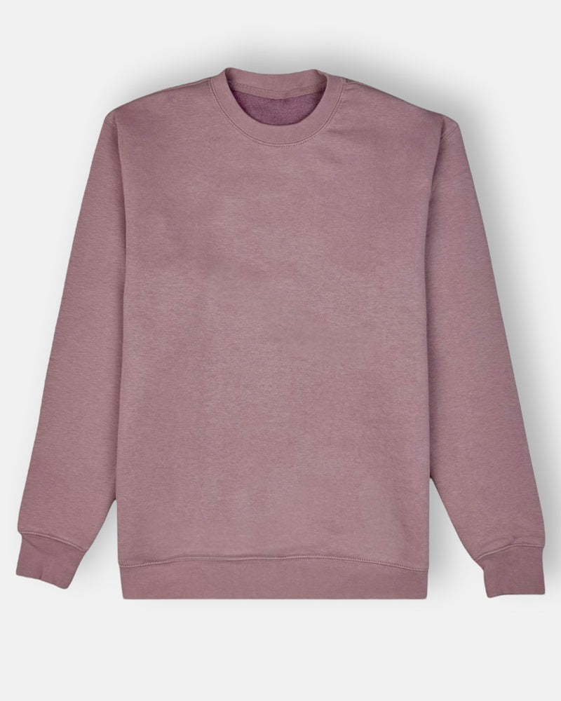 ZR Original Cotton Fleece Basic Sweatshirt (Light Mauve)