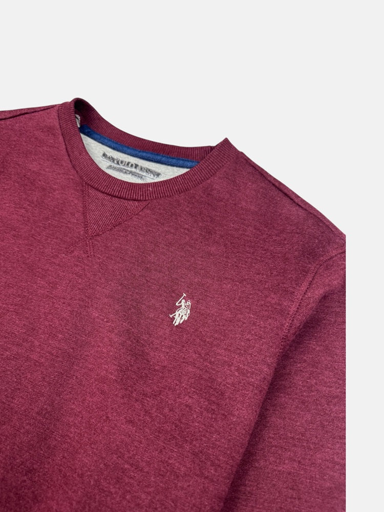 US PLO Original Cotton Fleece Sweatshirt (Maroon)