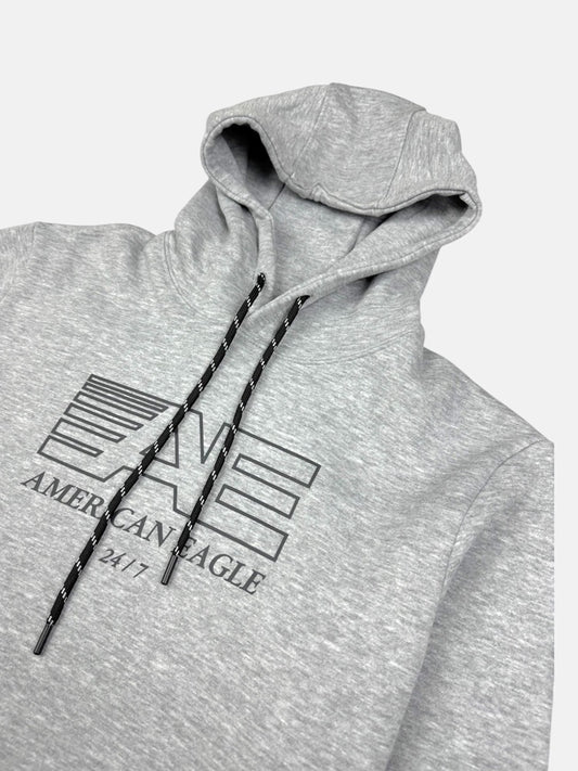 Amrcn Eagle Premium Cotton Fleece Hoddie BL (Heather Grey)