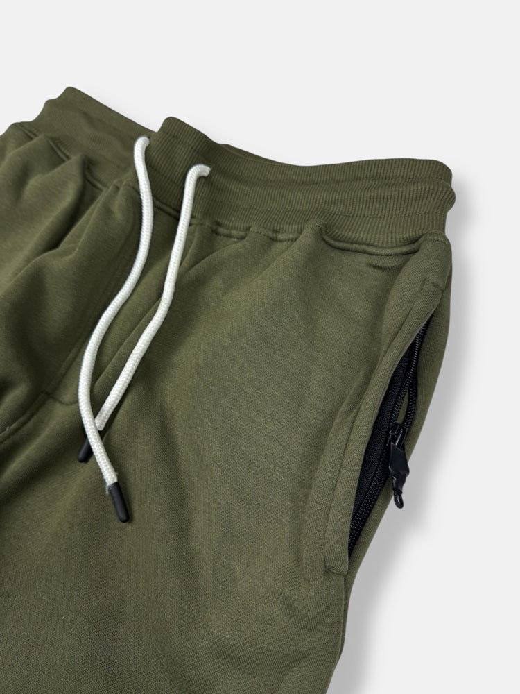 Z.A.R.A Premium Fleece Straight Bottom Trouser (Olive Green)