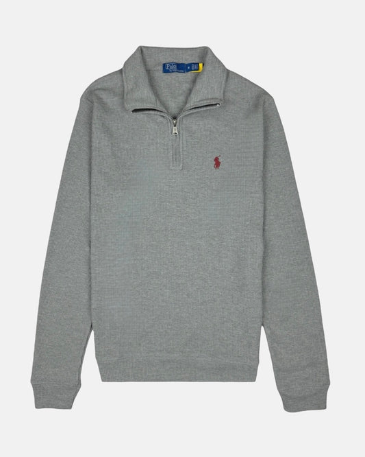 RL Premium S/P Thermal Mockneck Zip-Up (Heather Grey)