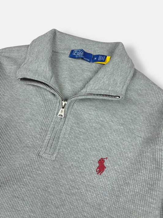 RL Premium S/P Thermal Mockneck Zip-Up (Heather Grey)