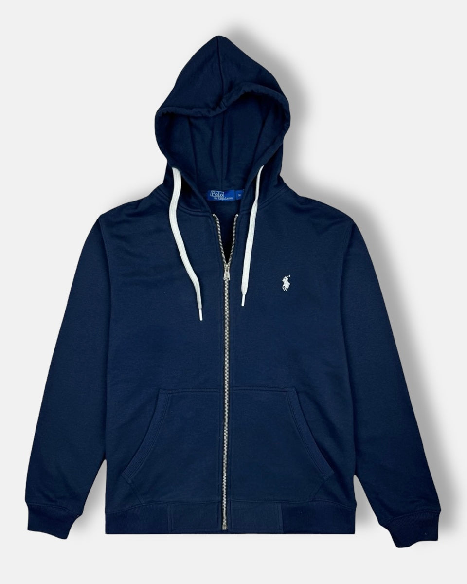 RL Premium Small Pony Cotton Terry Hoodie (Navy Blue)