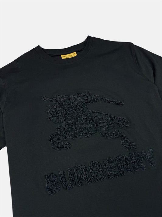 BURBRY PREMIUM TOWEL EMB COTTON T-SHIRT (BLACK)