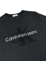 C.K PREMIUM TOWEL EMB COTTON T-SHIRT (BLACK)