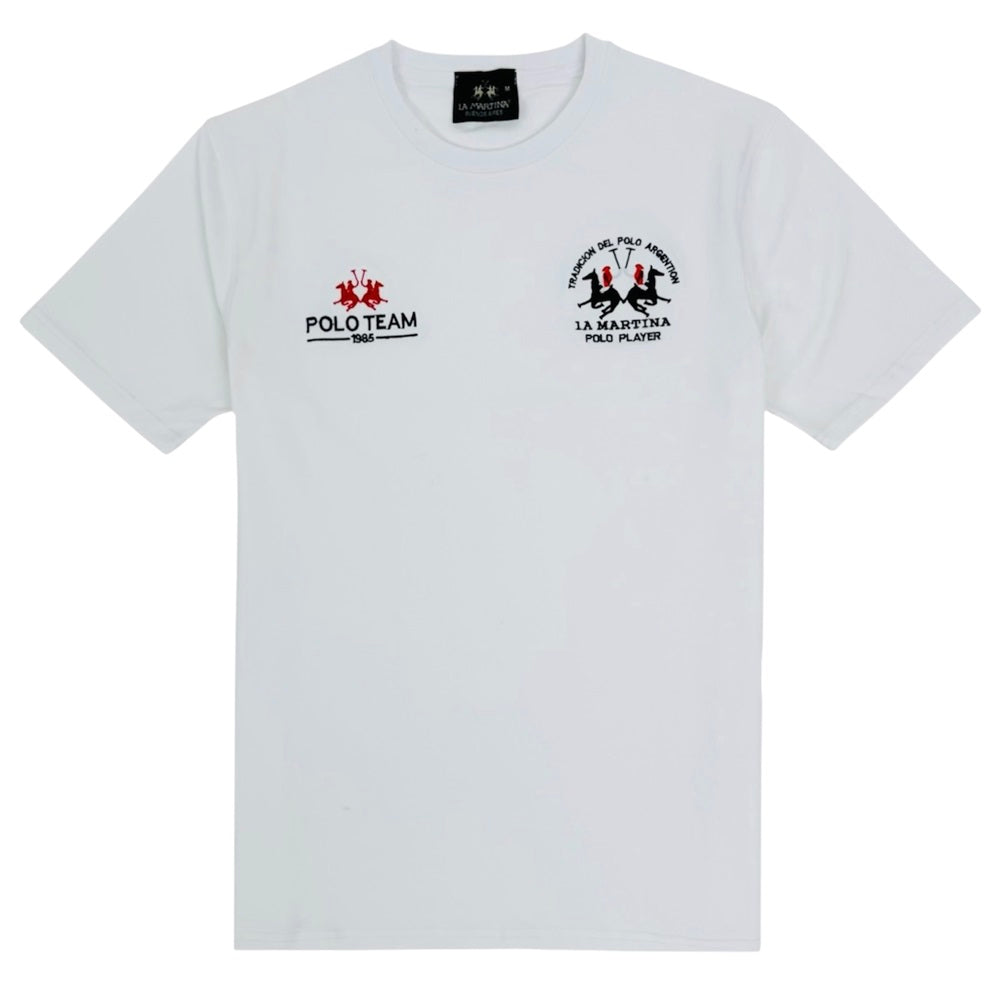 RL PREMIUM LA MRTINA COTTON T-SHIRT (WHITE)