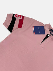 TH PREMIUM SLEEVE STRIPE POLO SHIRT (PINK)