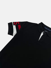TH PREMIUM SLEEVE STRIPE POLO SHIRT (BLACK)