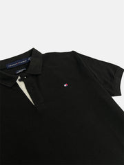 TH PREMIUM SLEEVE STRIPE POLO SHIRT (BLACK)