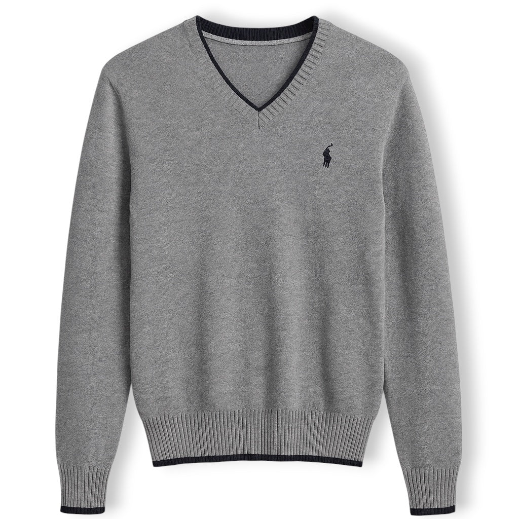 RL Premium F/S Knitted Sweater (Heather Grey)