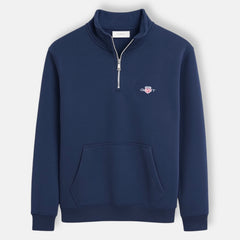 G.A.N.T PREMIUM COTTON FLEECE ZIP-UP (NAVY BLUE)