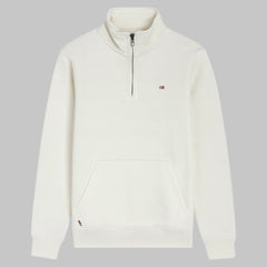 Tommy Premium Cotton Fleece Zip-Up (White)