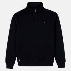 Tommy Premium Cotton Fleece Zip-Up (Black)