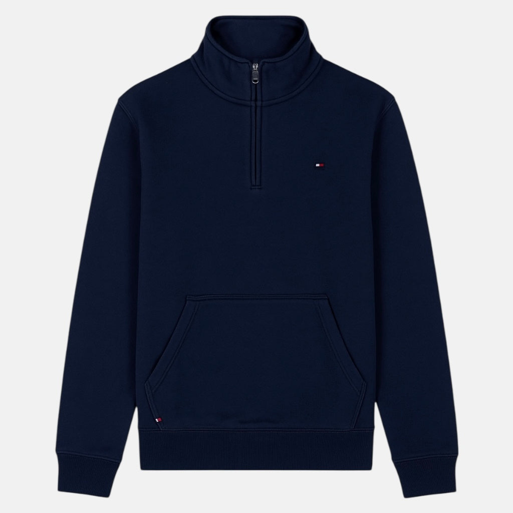 Tommy Premium Cotton Fleece Zip-Up (Navy Blue)