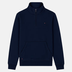 Tommy Premium Cotton Fleece Zip-Up (Navy Blue)