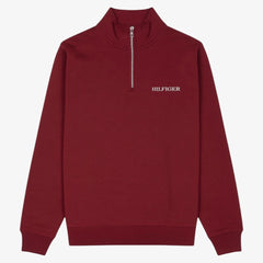 TH Hlfgr Premium Cotton Fleece Zip-up (Maroon)