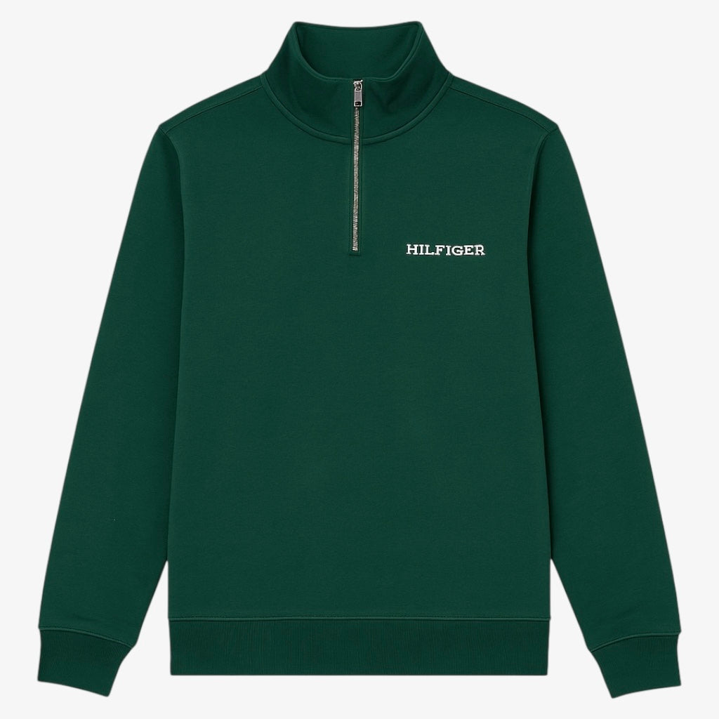 TH Hlfgr Premium Cotton Fleece Zip-up (Green)