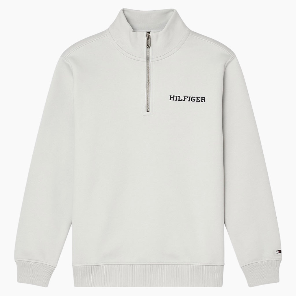 TH Hlfgr Premium Cotton Fleece Zip-up (Stone)