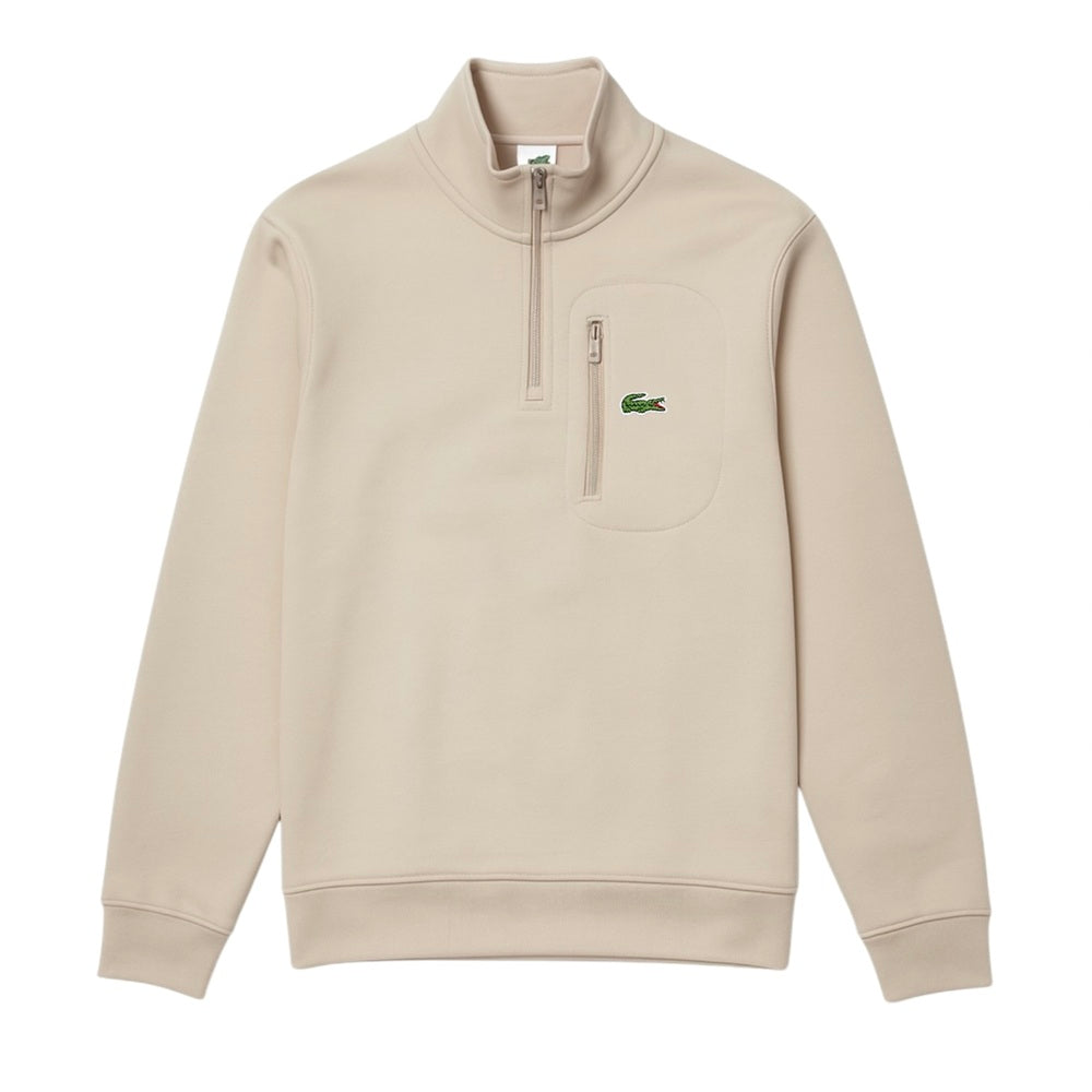 LCSTE PREMIUM COTTON FLEECE FRONT POCKET ZIP MOCKNECK (STONE)