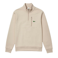 LCSTE PREMIUM COTTON FLEECE FRONT POCKET ZIP MOCKNECK (STONE)