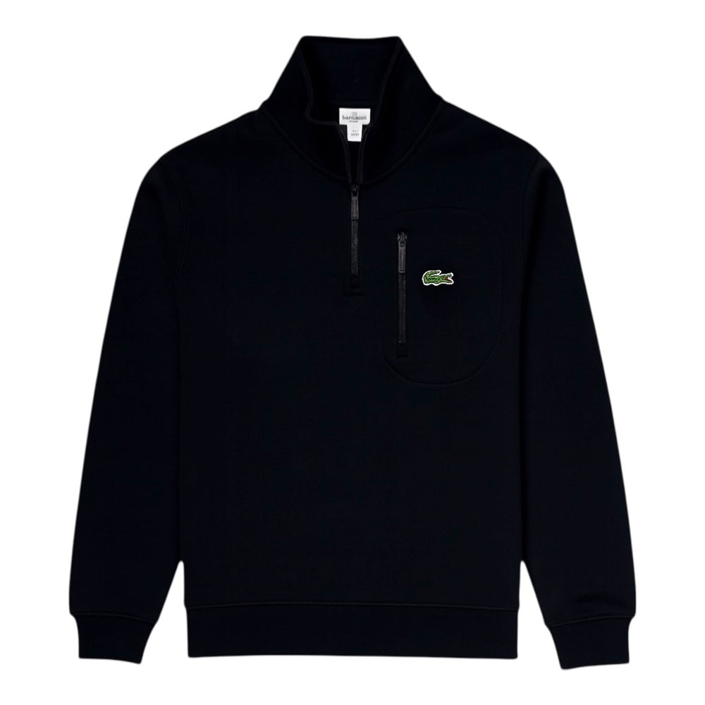 LCSTE PREMIUM COTTON FLEECE FRONT POCKET ZIP MOCKNECK (BLACK)