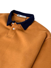 Z.A.R.A CONTRAST COLLAR DOWNSHOULDER SWEATSHIRT (MUSTARD)