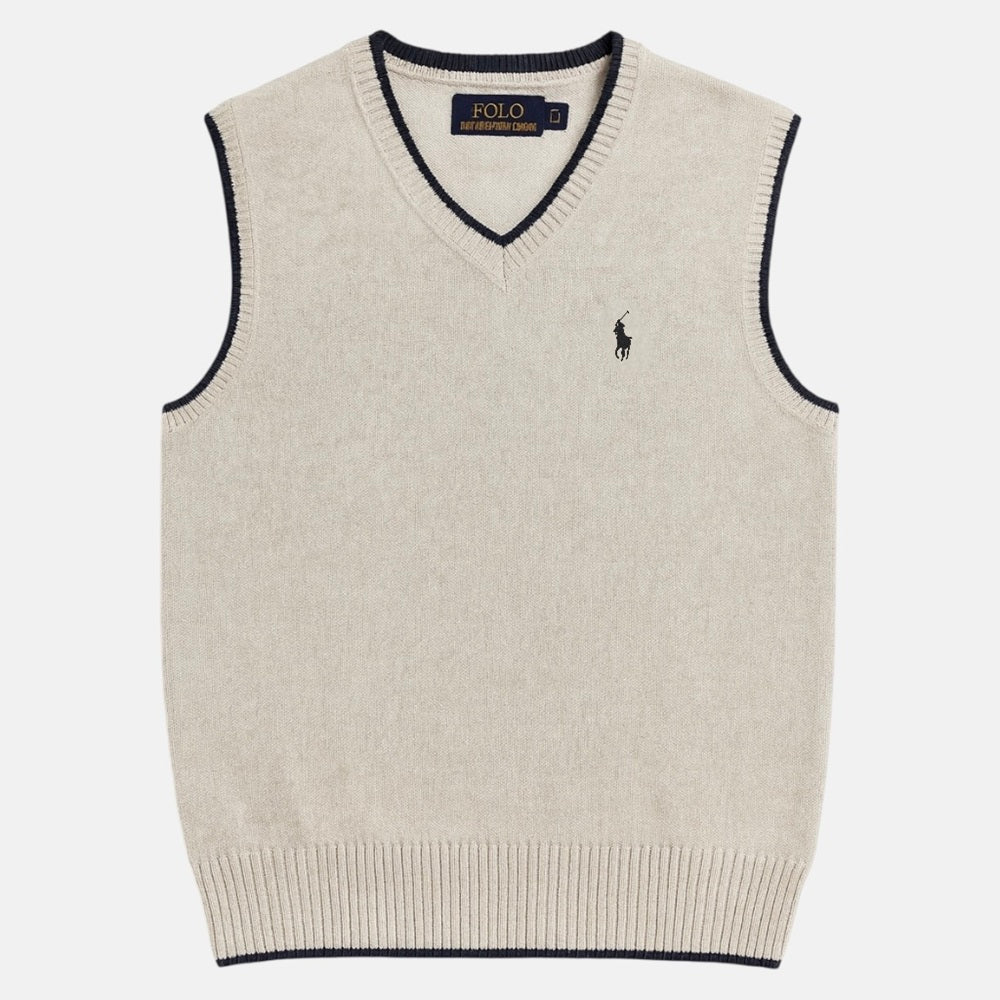 RL Premium S/L Knitted Sweater (Off-White Melange)
