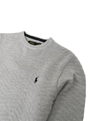 RL Premium V Knit Sweater (Silver)