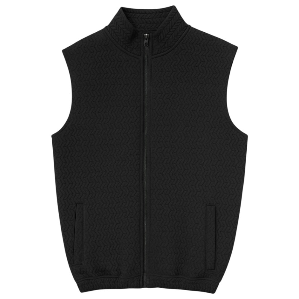 Z.A.R.A PREMIUM SELF TEXTURED GILLET (BLACK)