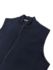 Z.A.R.A PREMIUM SELF TEXTURED GILLET (NAVY BLUE)