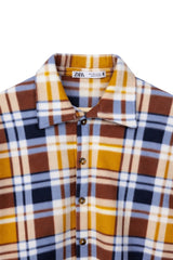 Z.A.R.A PREMIUM MULTI COLOR POLAR FLEECE BUTTON DOWN SHACKET